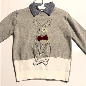 Cat & Jack Gray Rabbit Boys Sweater 3t